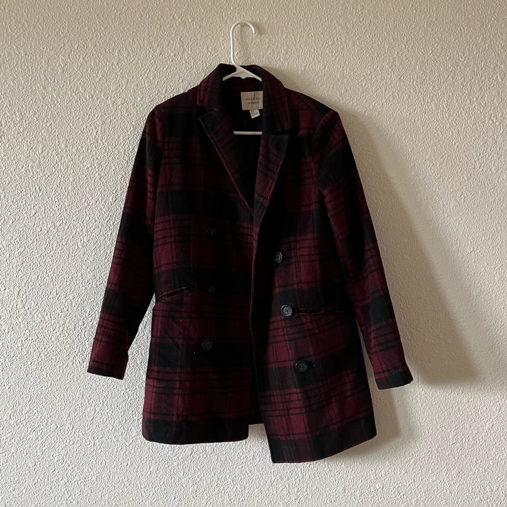 Forever 21 Plaid Coat